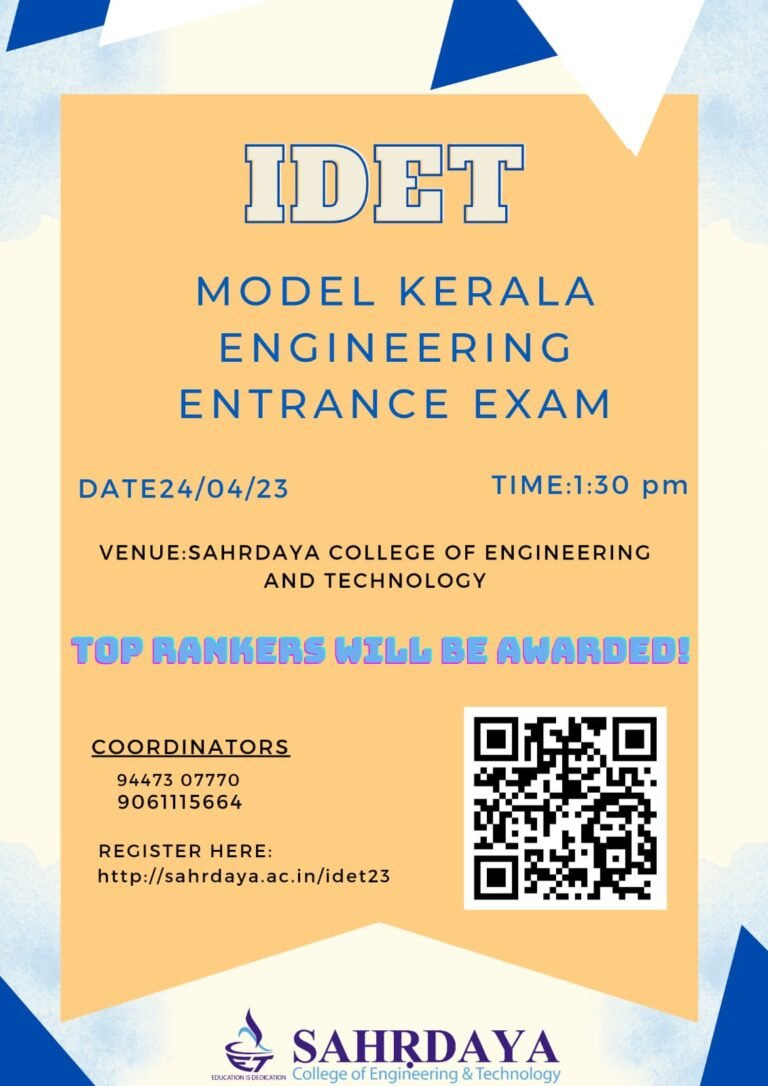 IDET Model kerala Engineering Exam